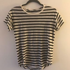 Madewell Size XS Black/White Tee Whisper Cotton